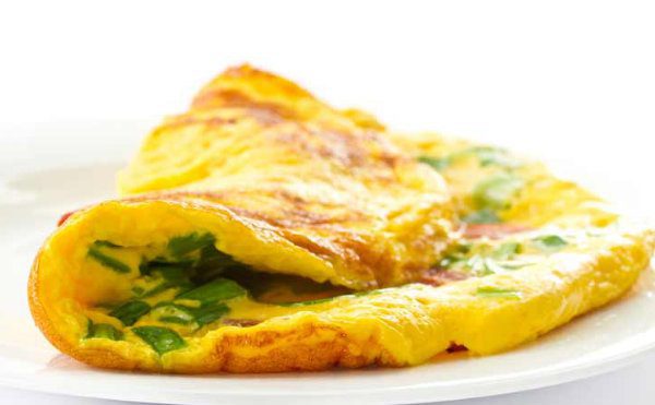 Herb omelette eggs