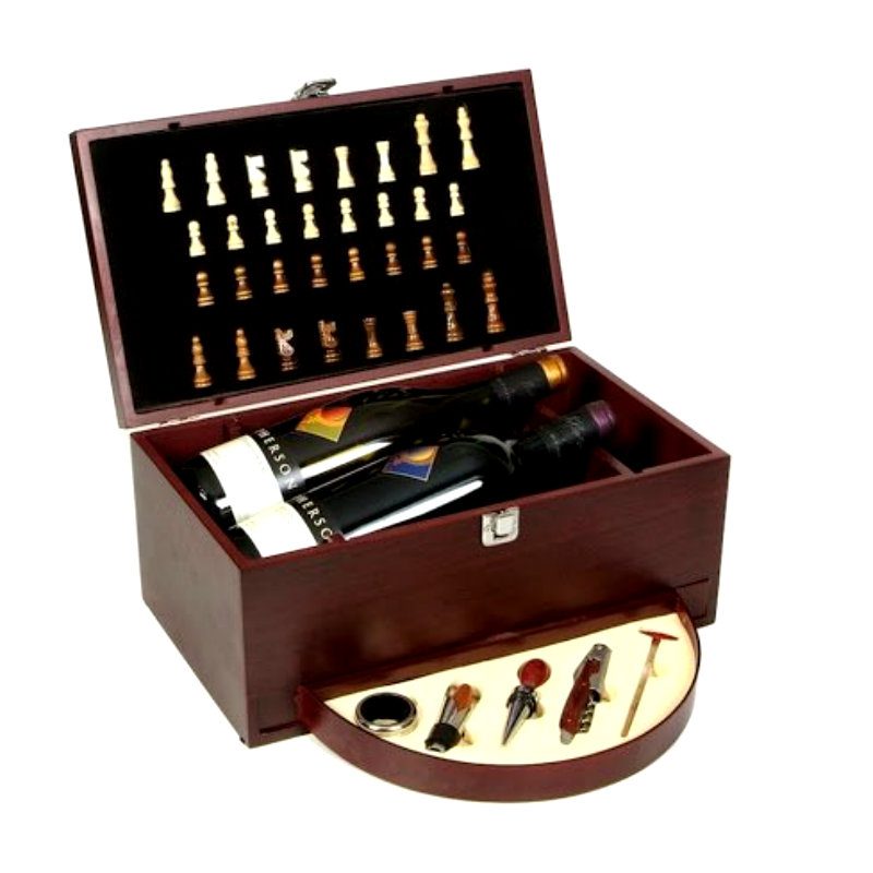 chess wine box