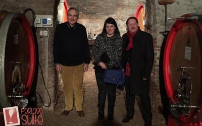 In the palace/cellar of Marchese Umberto Fracassi: tasting, talk and music
