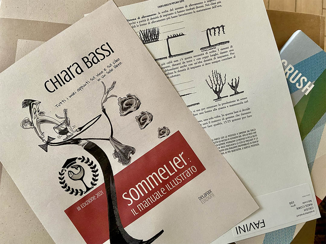 Sommelier course paper book Crush Favini