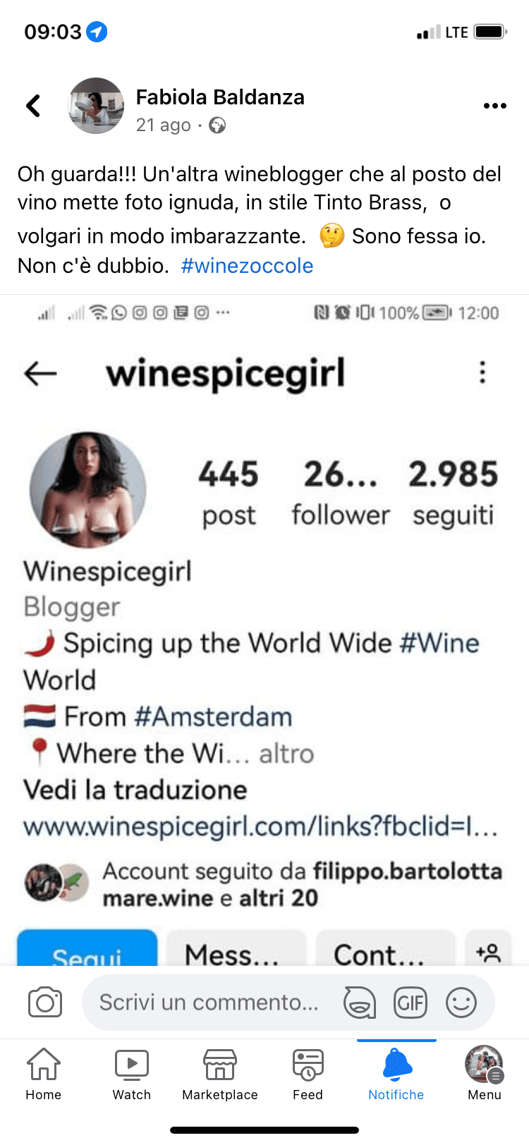 Tette grosse wine influencer